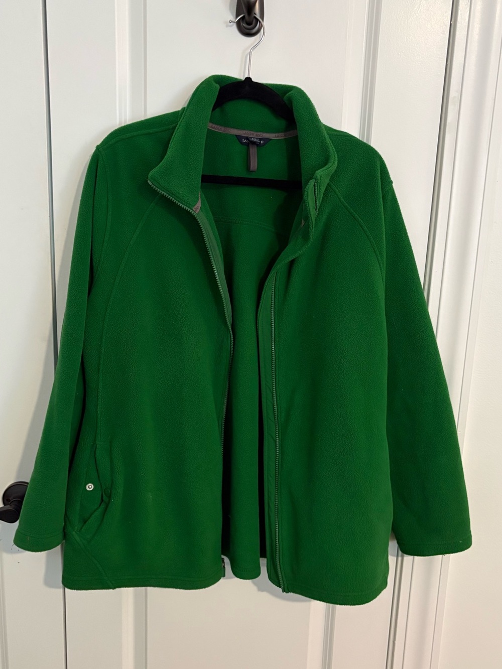 Lands' End Green Fleece Jacket - 3X